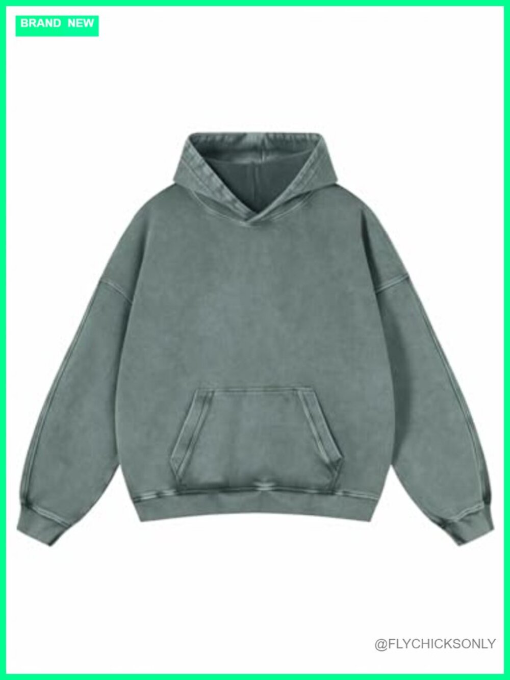 Oversized Acid Wash Hoodie Pullover Cotton Vintage Streetwear